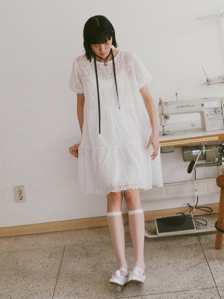 Bridal Breeze Volumed Dress_white