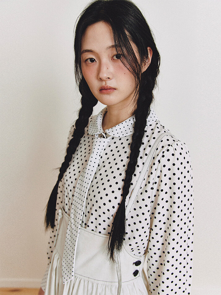 Freckle Overall Skirt_white