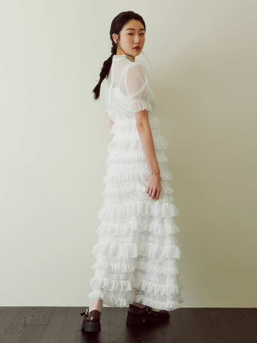 Bridal Dot Chichi Dress_white