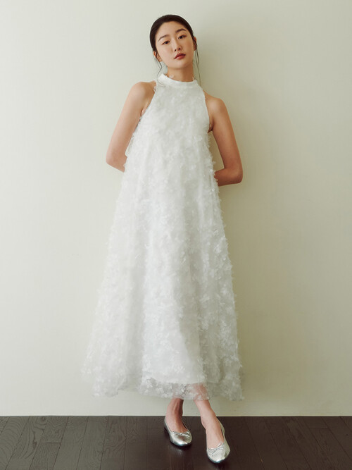Bridal Angel Pollen Halterneck Dress_white
