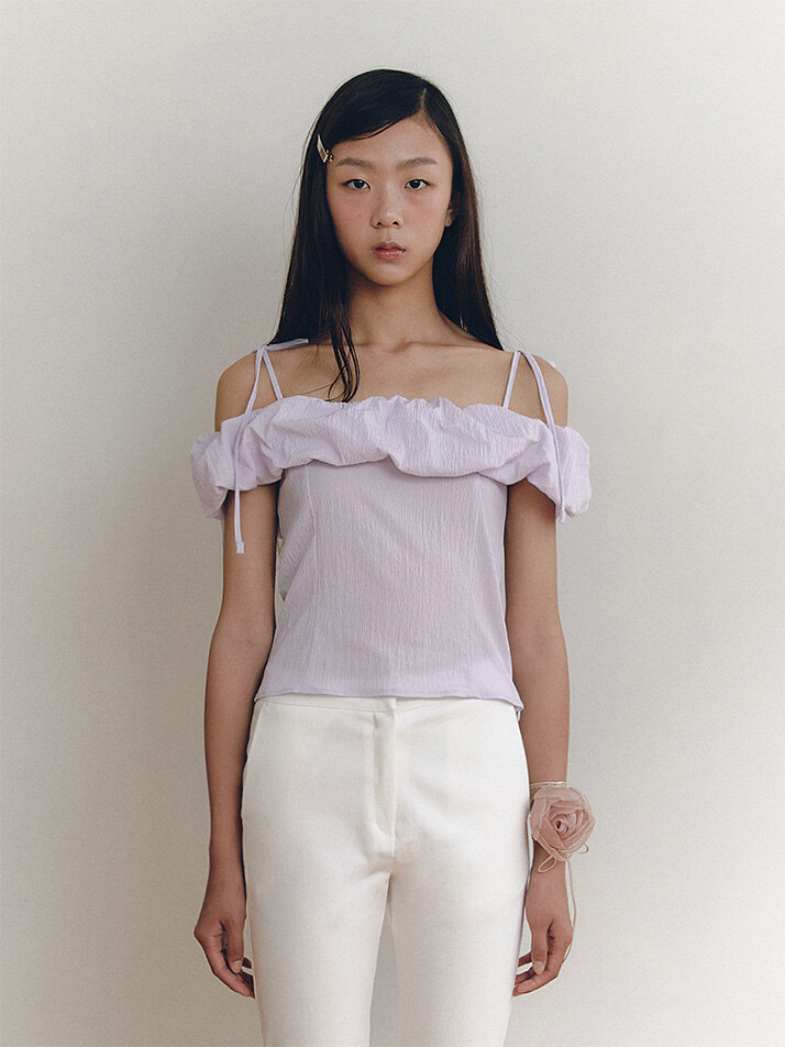 Chouchou Sleeveless Blouse_light purple