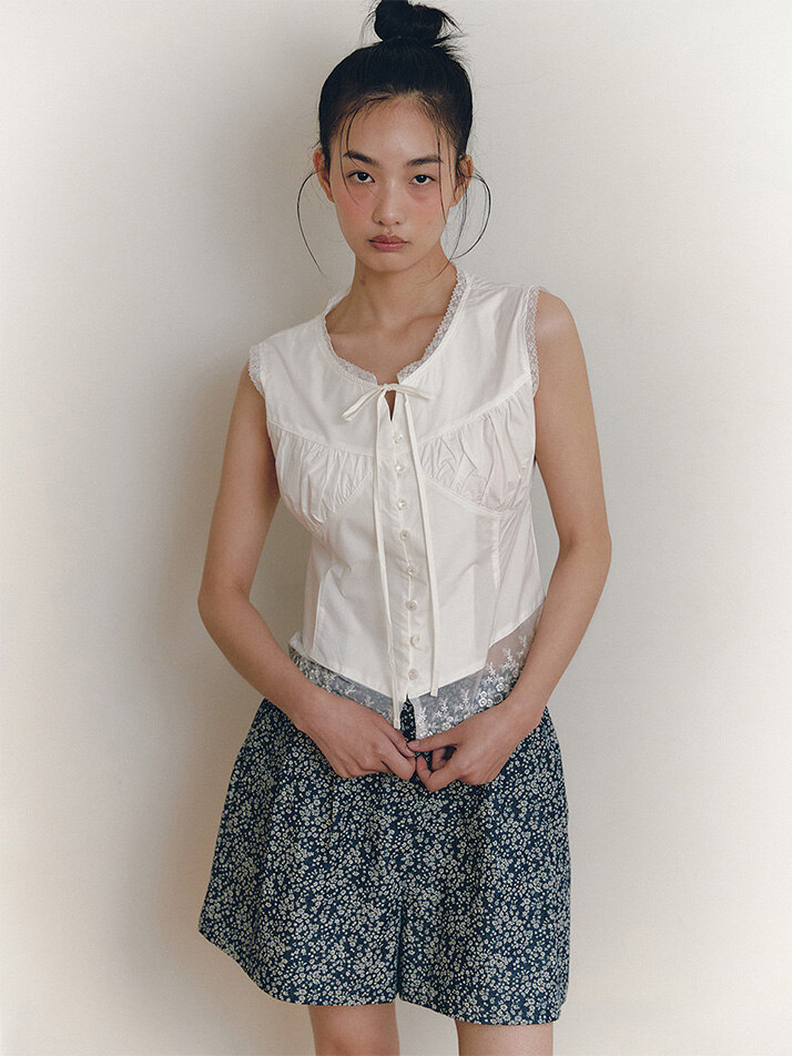 Tom Sawyer Floral Shorts_blue