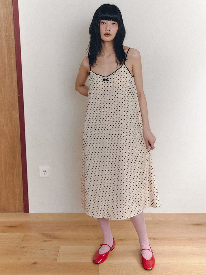 Vintage Dotted Slip_beige