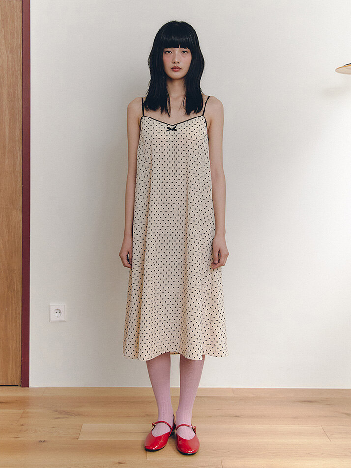 Vintage Dotted Slip_beige