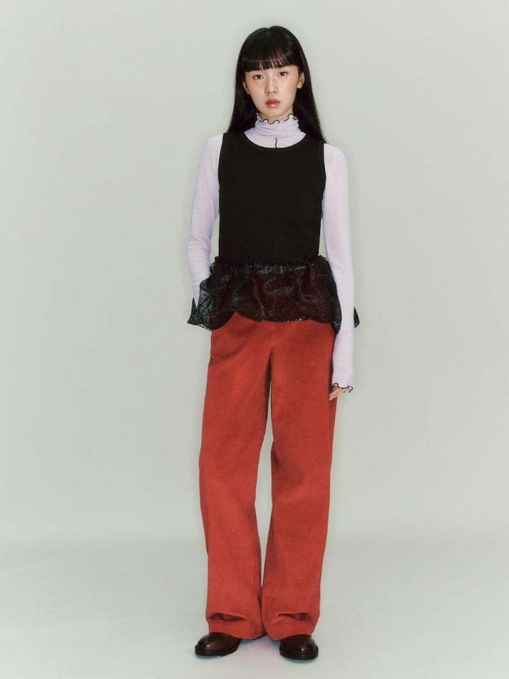 Classic Corduroy Pants_cherry red