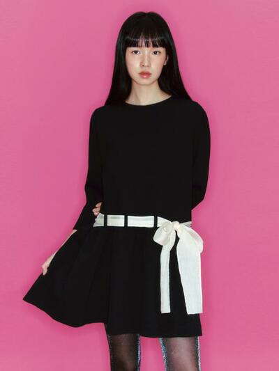 Black Belle Bow One-piece_black