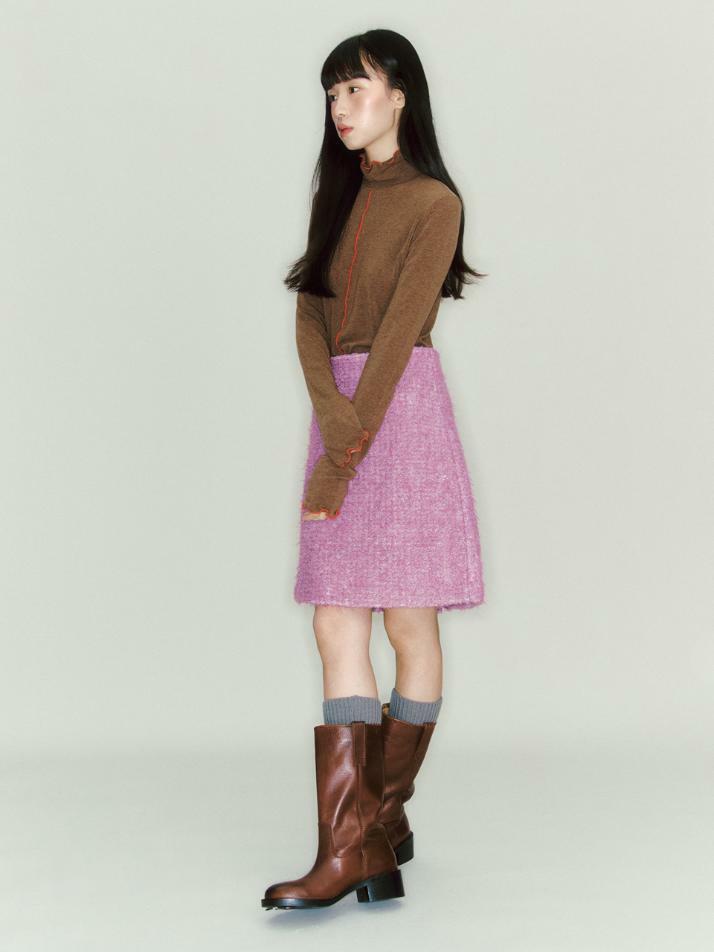 Star Candy Wool Skirt_purple