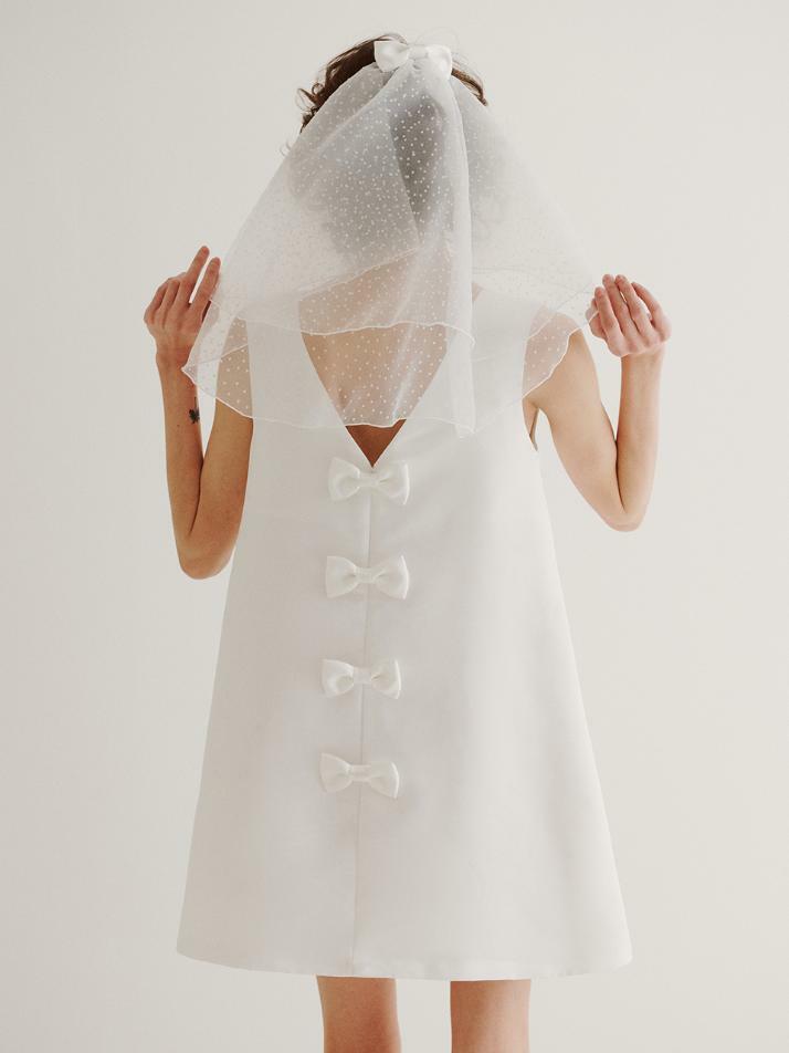 Bridal Bow Shower Dress_white