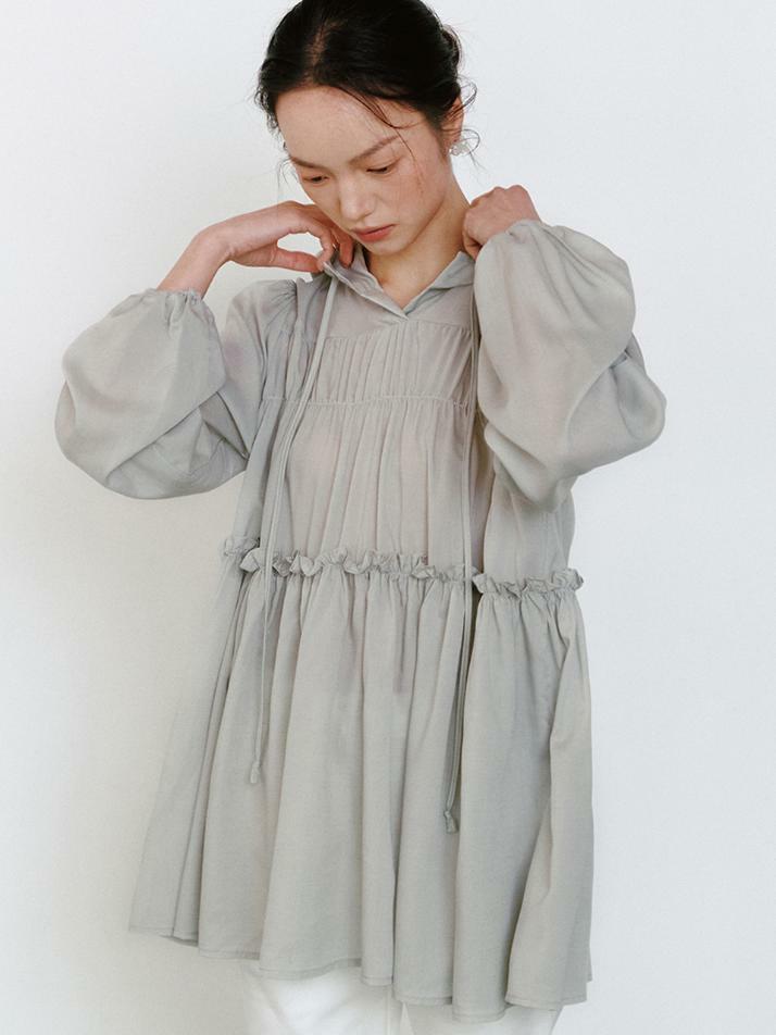 Romantic Hoodie Blouse_pistachio