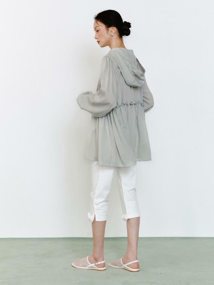 Romantic Hoodie Blouse_pistachio