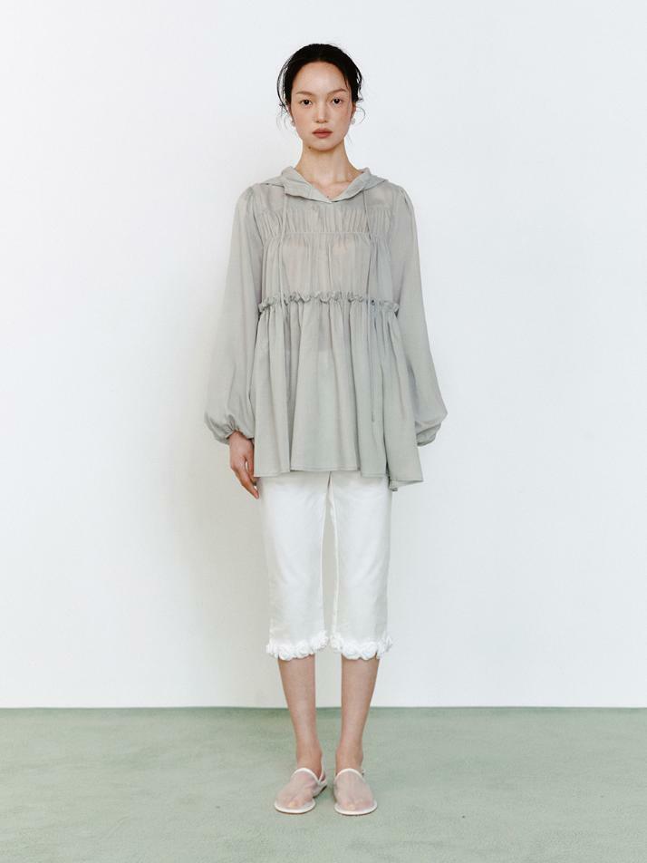 Romantic Hoodie Blouse_pistachio