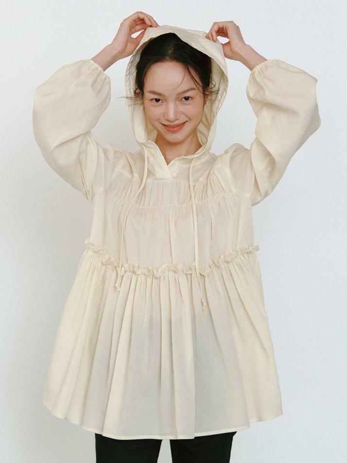 Romantic Hoodie Blouse_butter