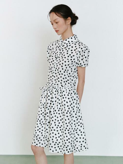 Hazel Flower Collar One-piece_flower dot