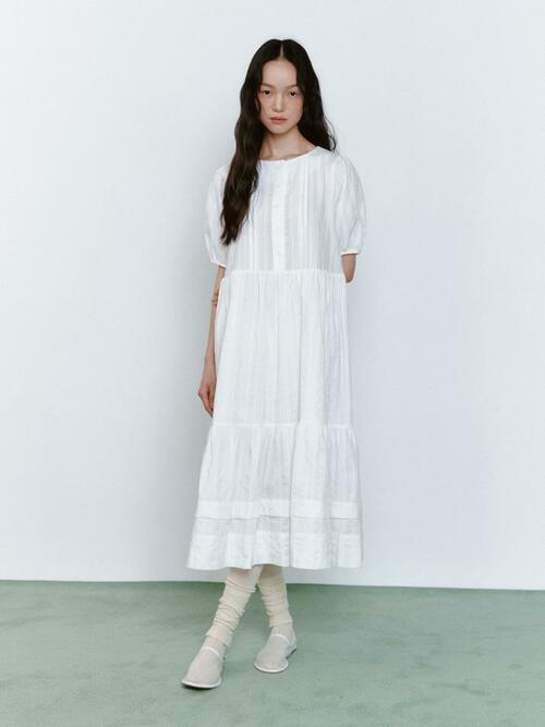 Forest Fairy Button One-piece_cotton white