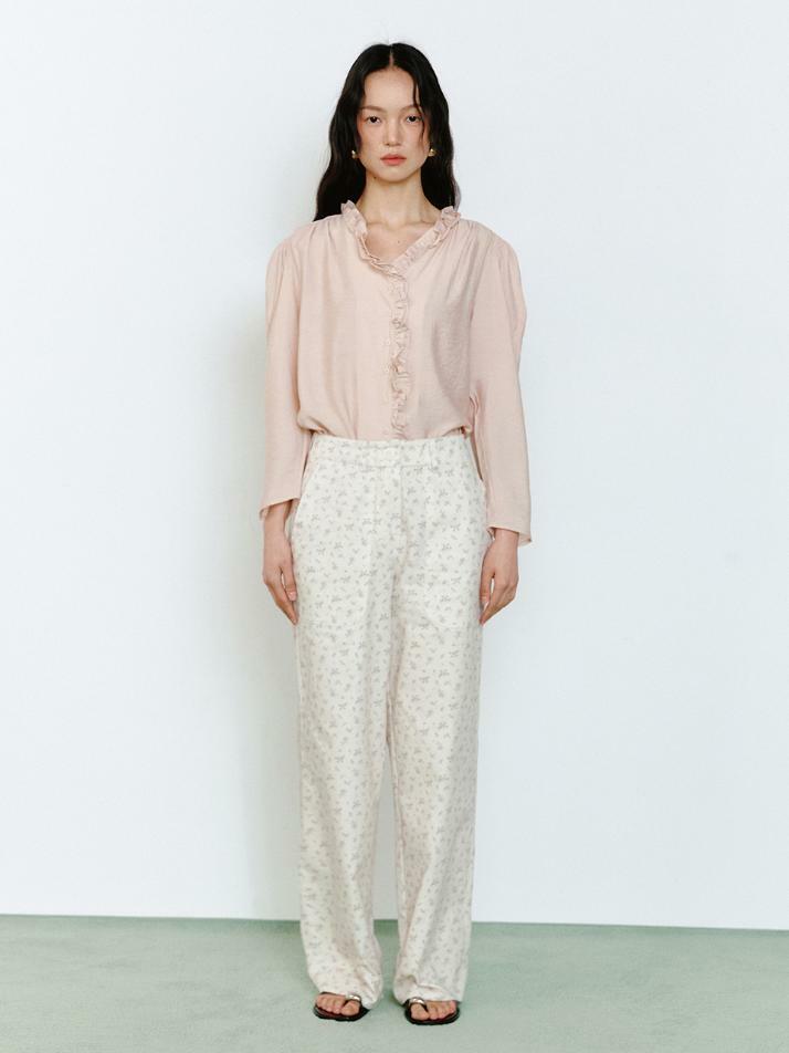 Picnic Floral Out-pocket Pants_beige