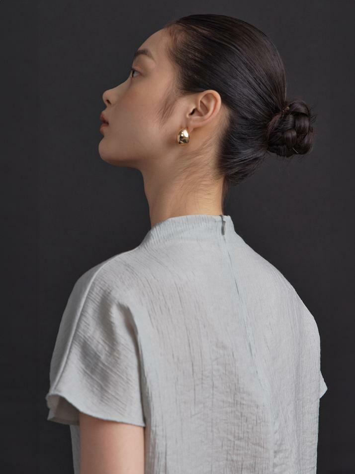 Fleur Pleats Blouse_mint