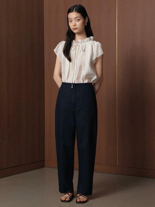Pottery Volume Pants_navy