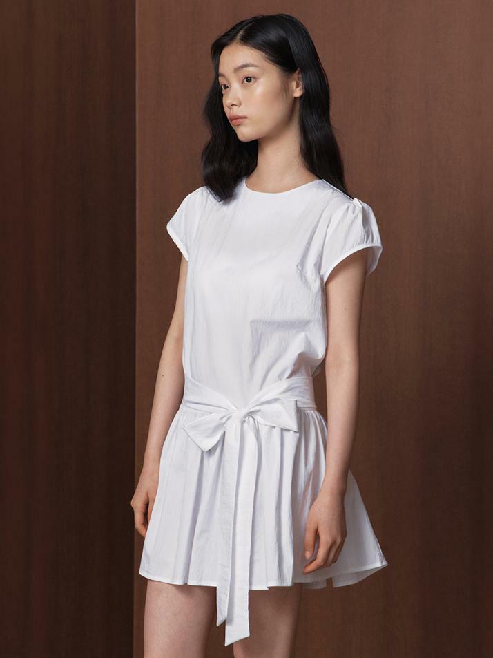 Butterfly Belt One-piece_white