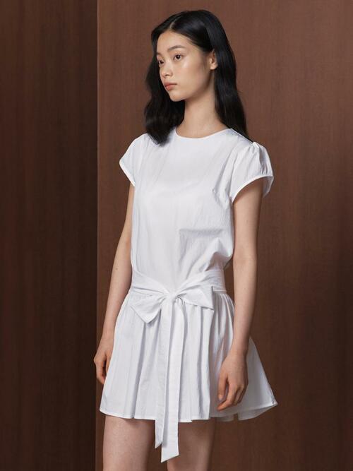 Butterfly Belt One-piece_white