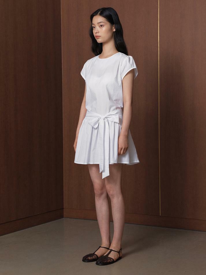 Butterfly Belt One-piece_white