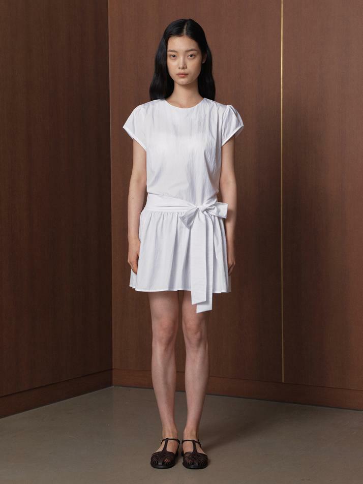 Butterfly Belt One-piece_white