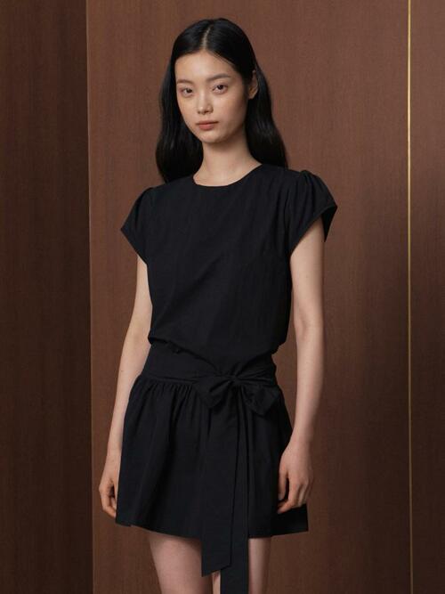 Butterfly Belt One-piece_black