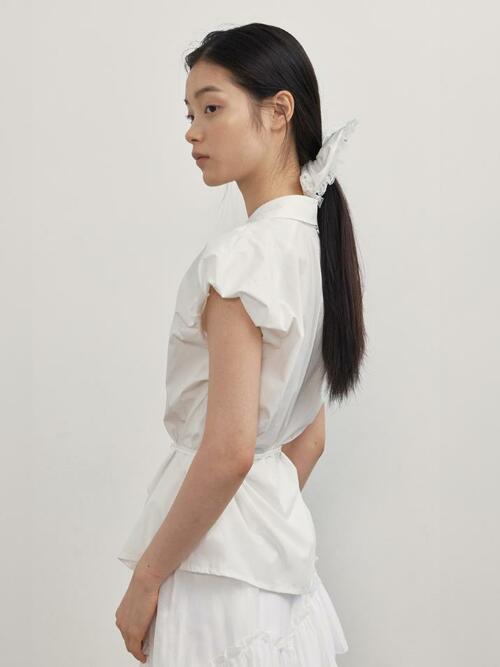 Pumpkin Puff Blouse_white