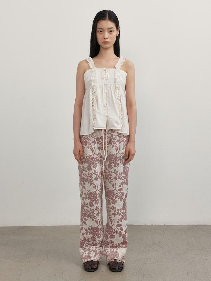 Positano Banding Pants_red