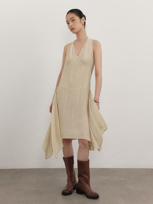 Salt and Stripe Halterneck One-piece_beige