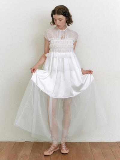 Bridal Misty Layers Dress_white
