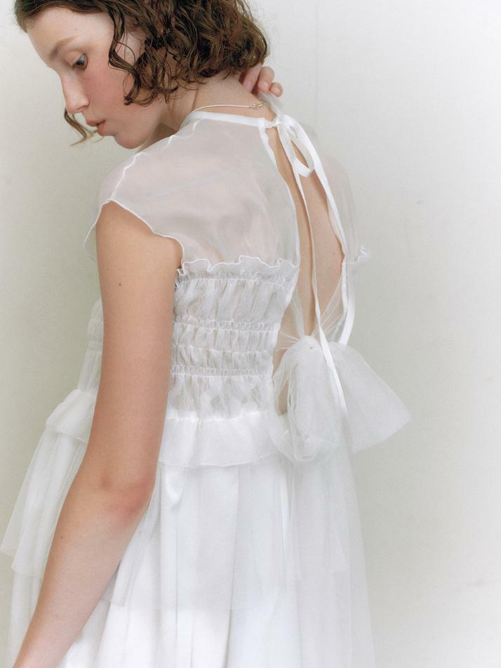 Bridal Misty Layers Dress_white