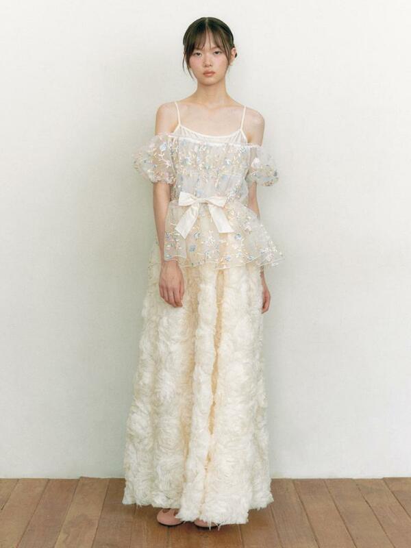 Bridal Pastel Bloom Dress_pale yellow
