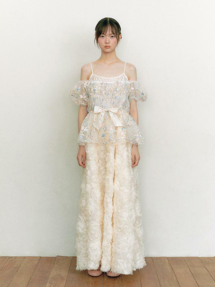 Bridal Pastel Bloom Dress_pale yellow