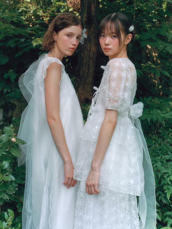 Bridal Meringue Flower Dress_white