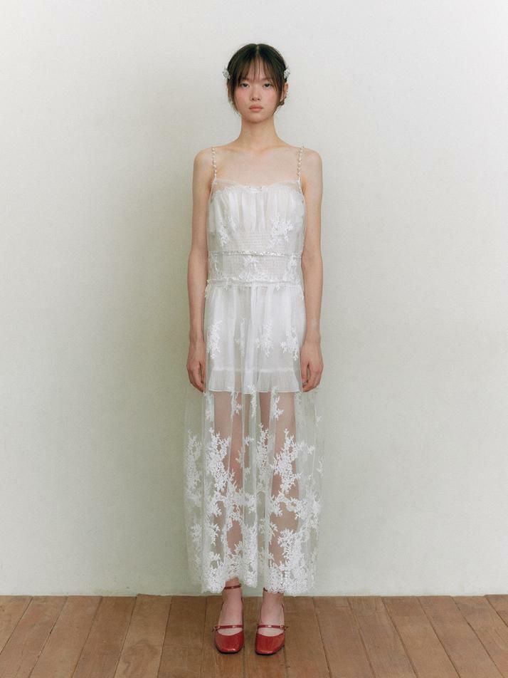 Bridal Stardust Slip Dress_white