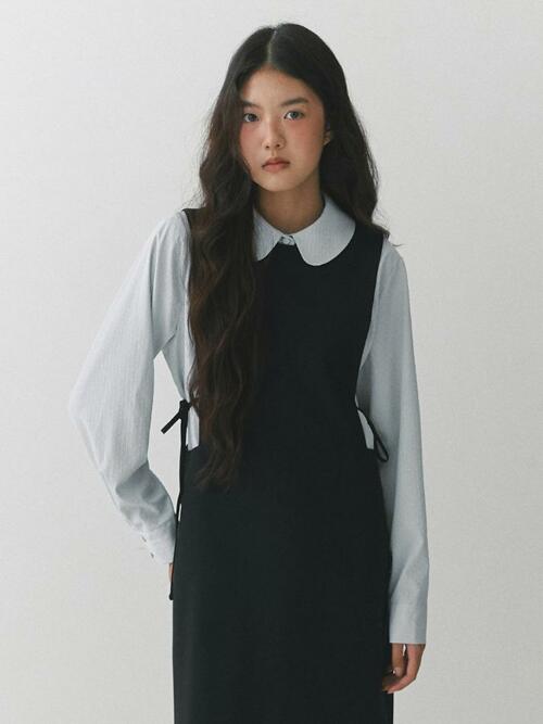 Emily Dot Jacquard Blouse_sky