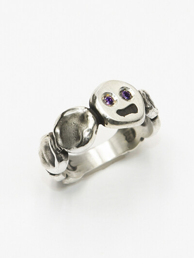 Kosmo face ring (925 silver)