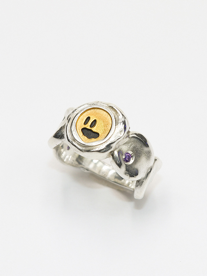 Stardust ring (gold) (925 silver)