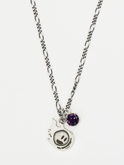 Stardust necklace (black) (925 silver)