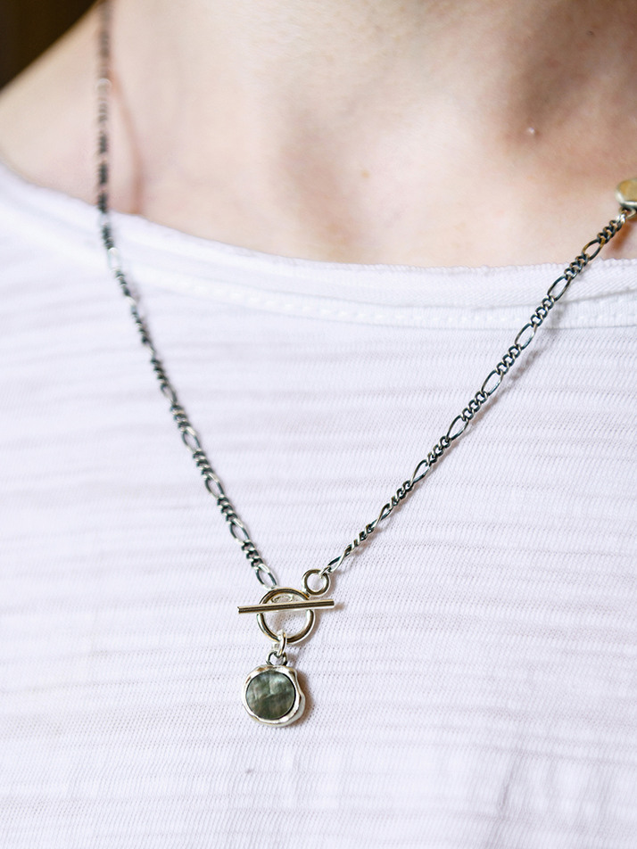 Kosmo one necklace (black) (925 silver)