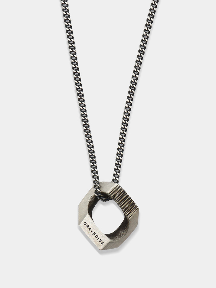 Noise pattern chain pendant (925 silver)
