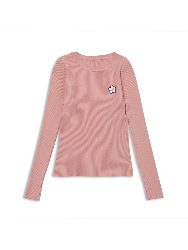 slim line knit pink
