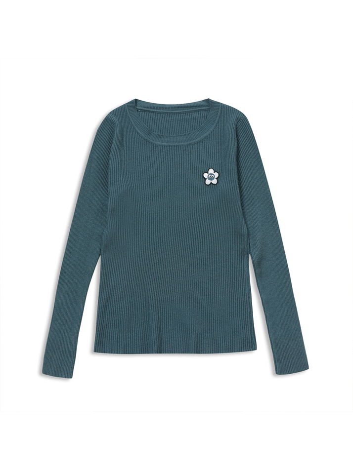 slim line knit blue