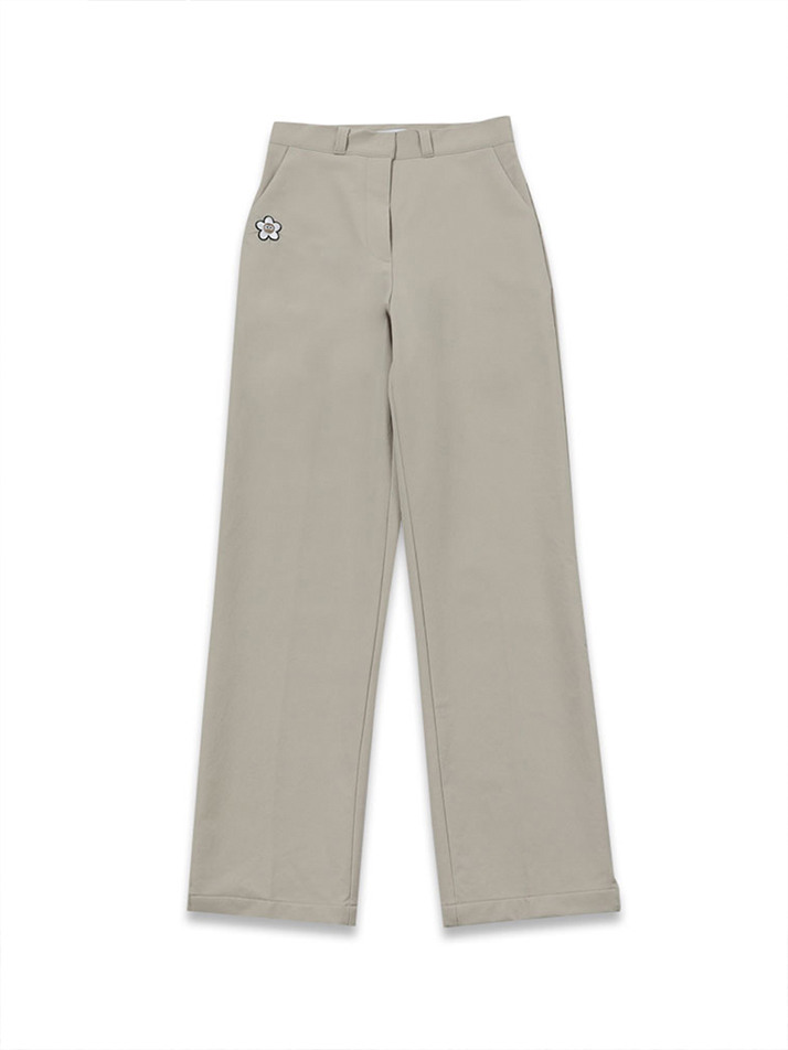 straight fit pants beige