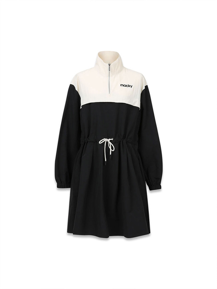 whio anorak dress black