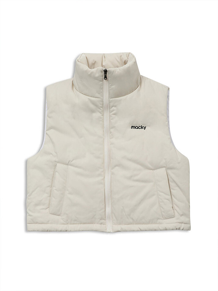 string padded vest ivory