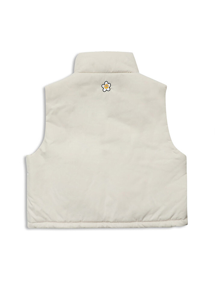string padded vest ivory