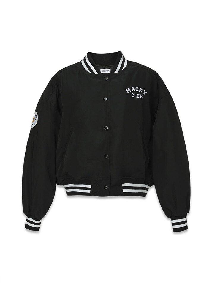 signature quilting varsity black