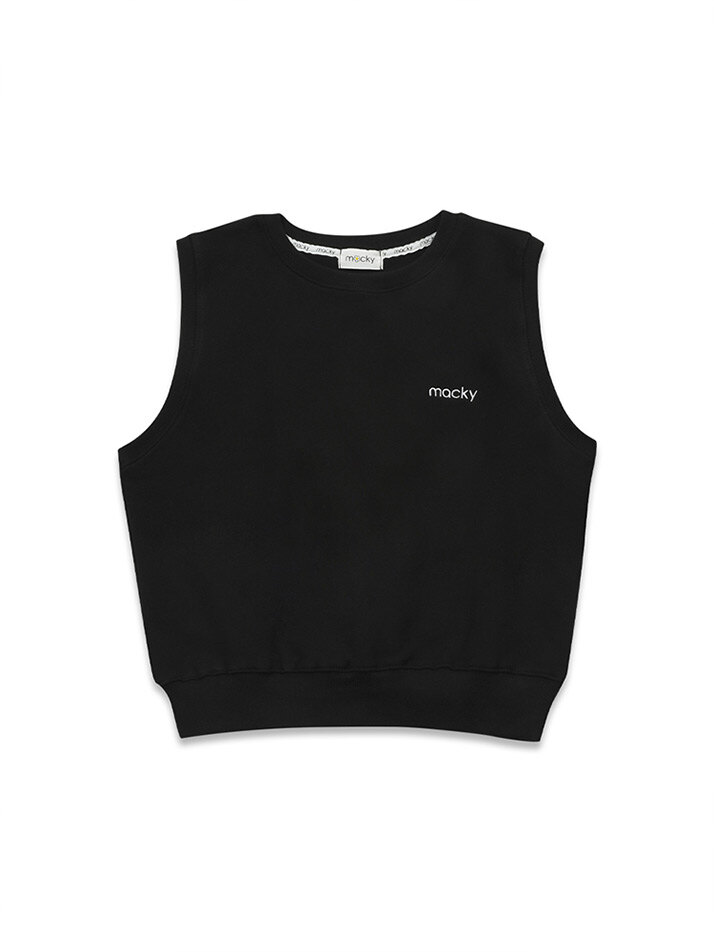 daisy sweat vest black