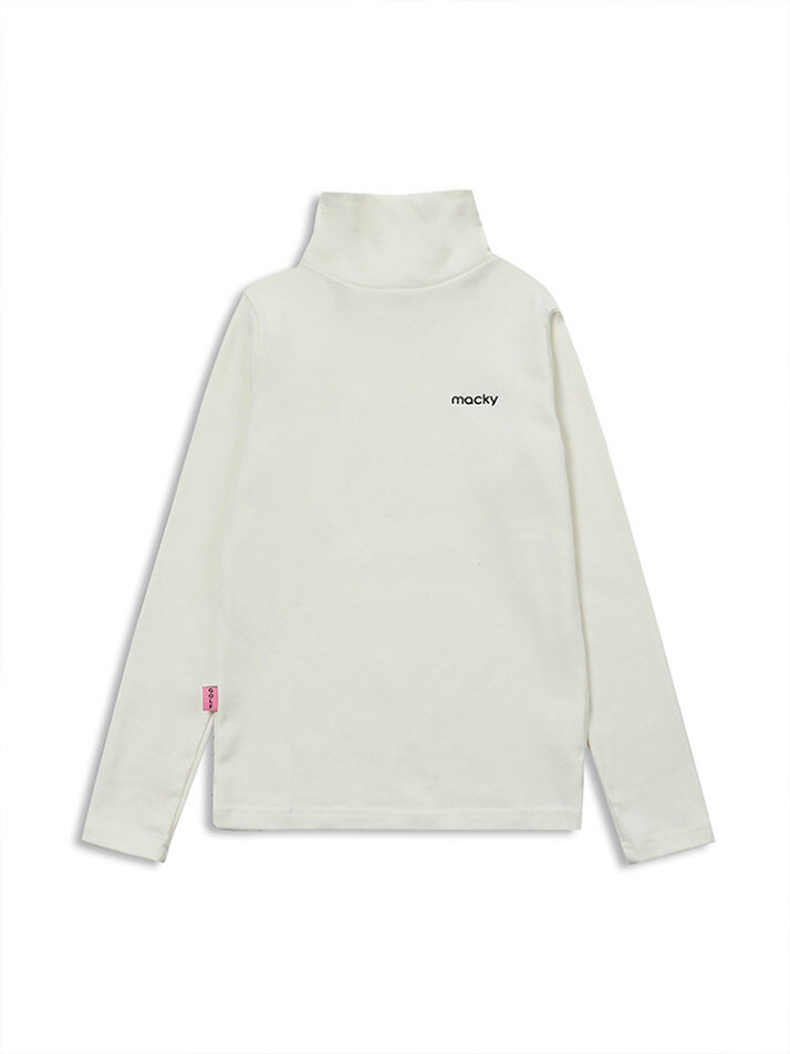 long neck layer T-shirt white